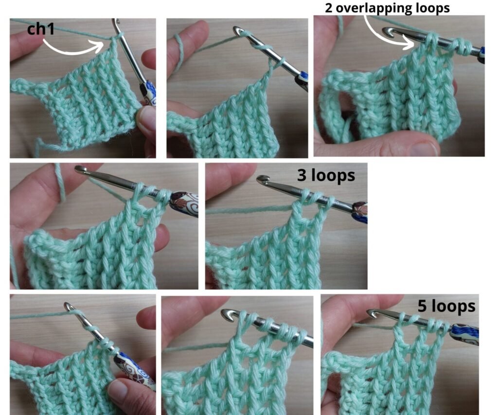 Guide how to crochet the checkered crochet stitch