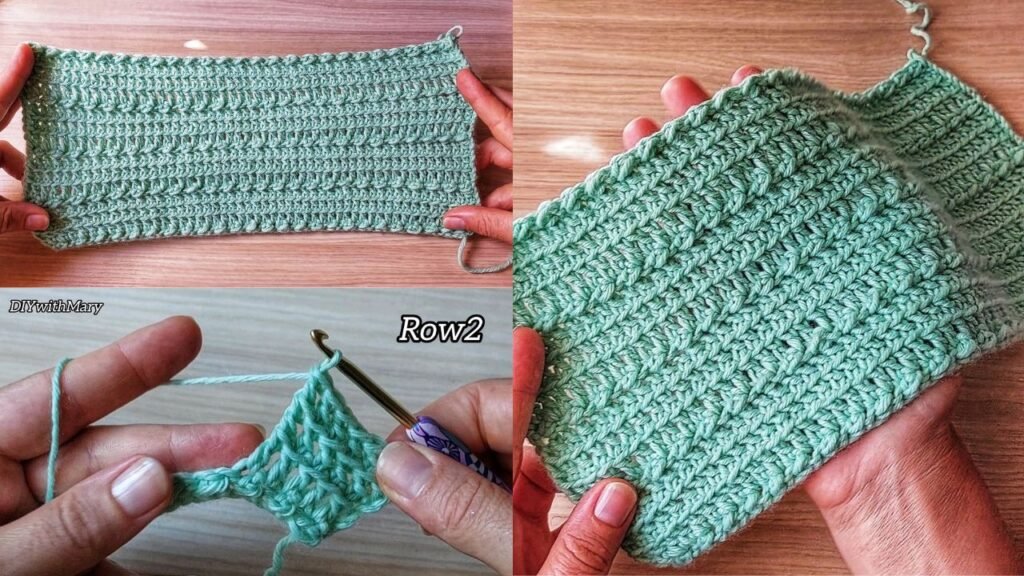 How to crochet 3 R dc st at the same time