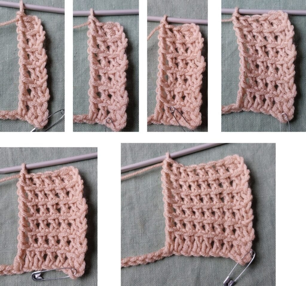 Close all the loops two at a time until you have only one loop left on the hook.