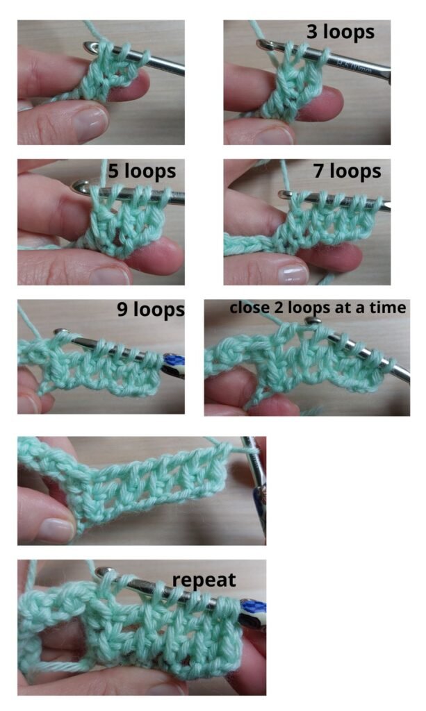 I show how to crochet the checkered crochet stitch