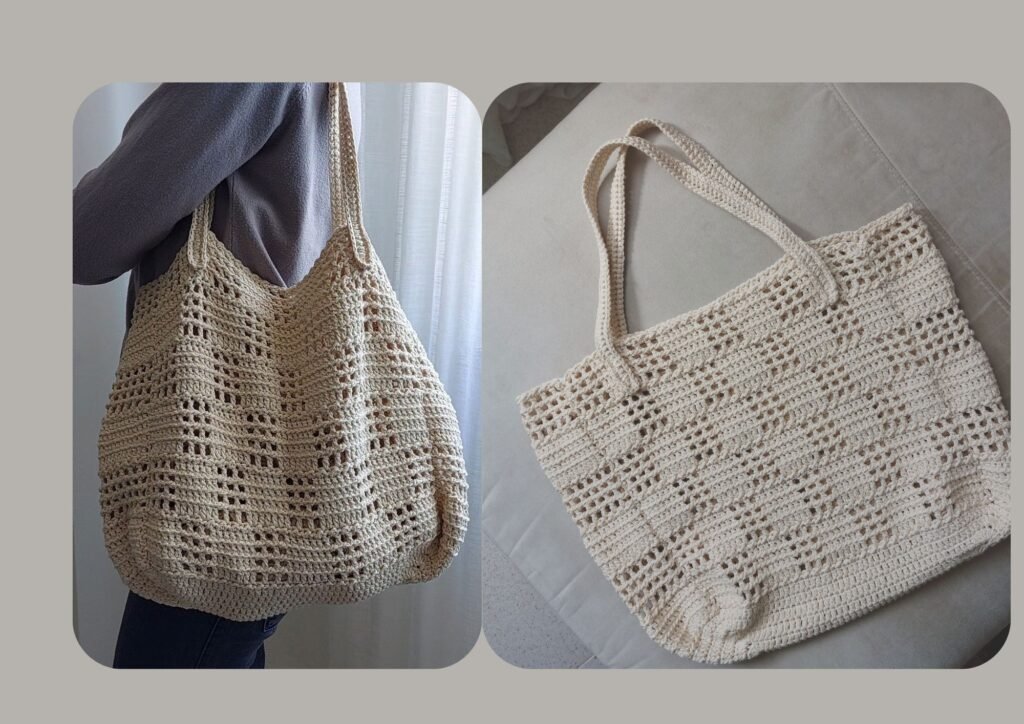 Checkmate crochet bag