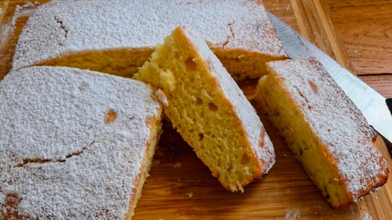 Soft Cake with powdered sugar on top