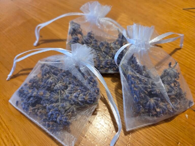 Handmade lavender sachets for home.