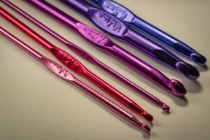 Crochet hooks in different sizes open up endless creative possibilities.